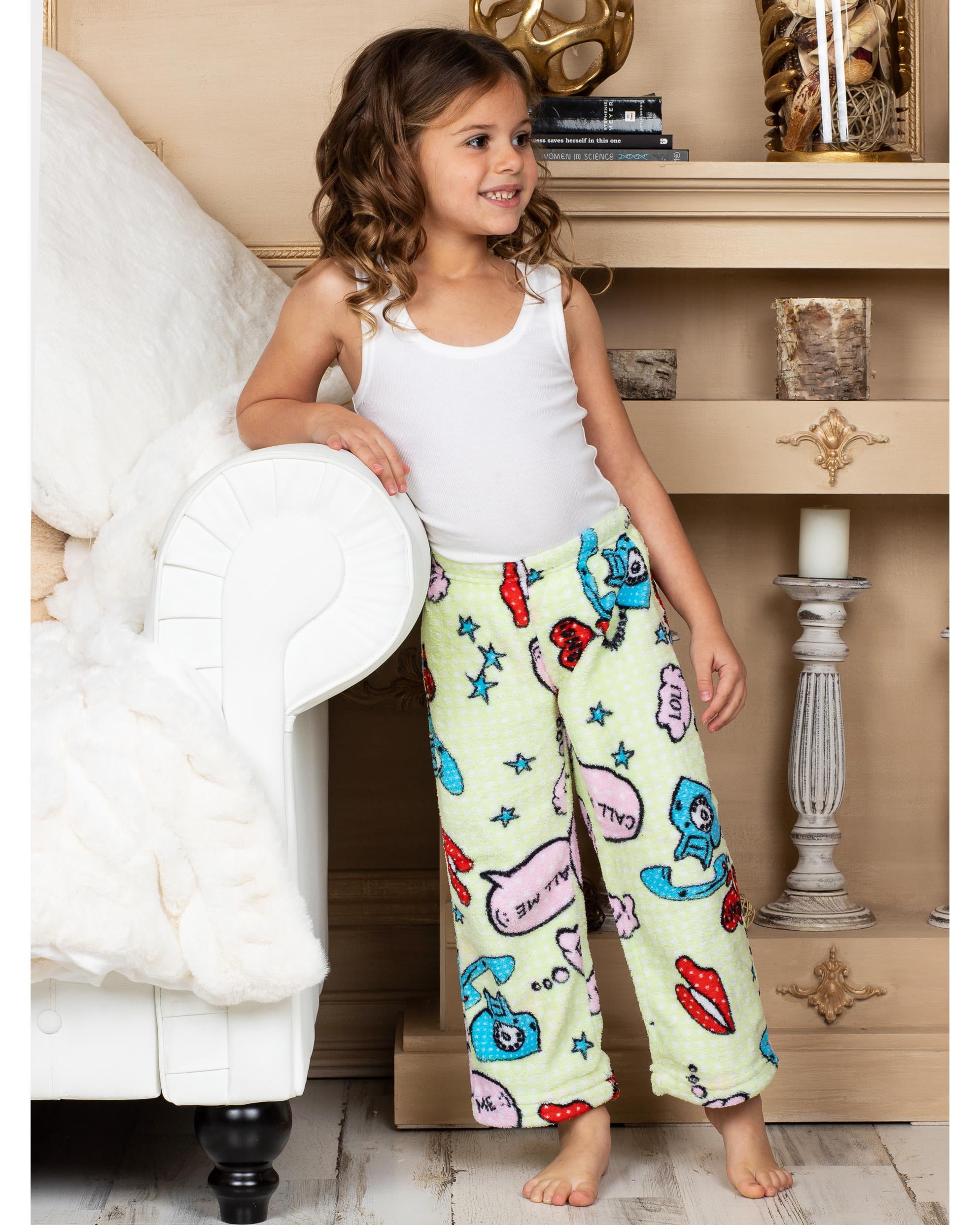 Amazon.com: bebe Girls' Pajama Pants – Plush Fleece Sleep and Lounge Jogger  Pants (Size: 7-16), Size 10-12, Blue Stars: Clothing, Shoes & Jewelry